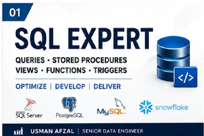develop sql queries, stored procedures and optimize your database