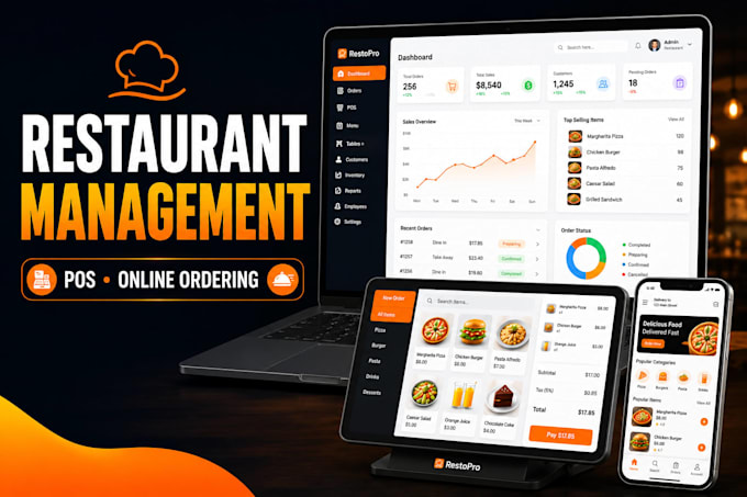 develop custom restaurant management system and pos