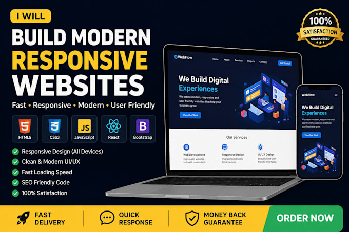 build a responsive react js website
