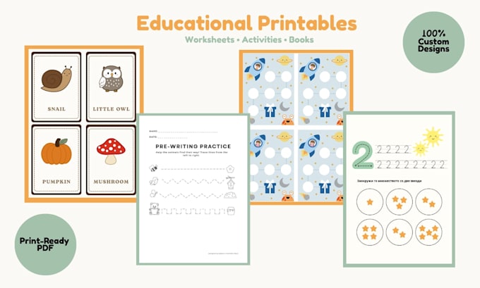 create custom educational worksheets and printables for kids