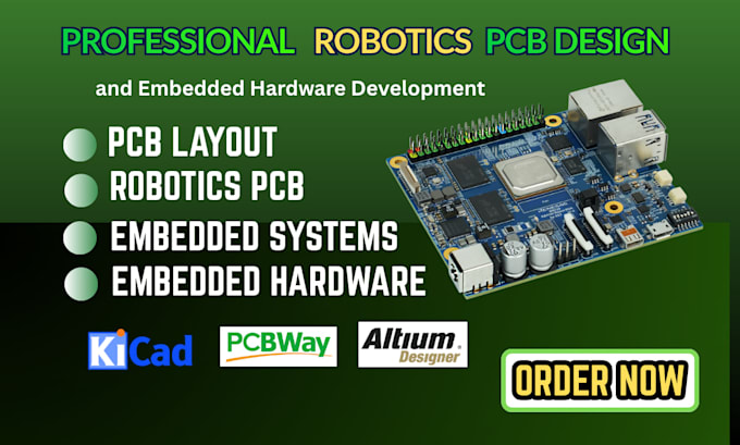 custom robotics pcb design and embedded hardware development