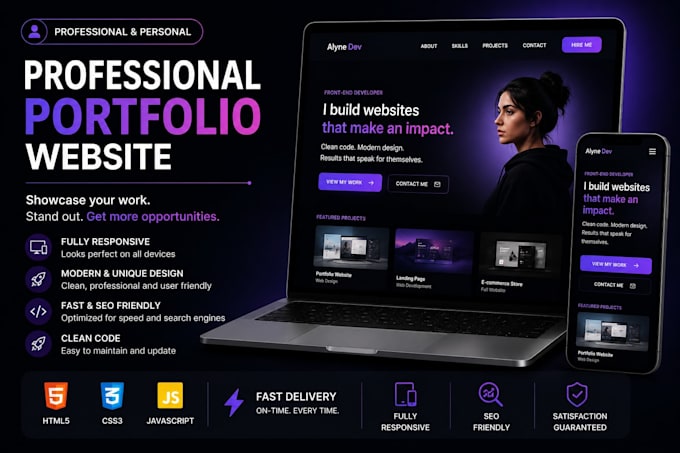 create a professional or personal portfolio website