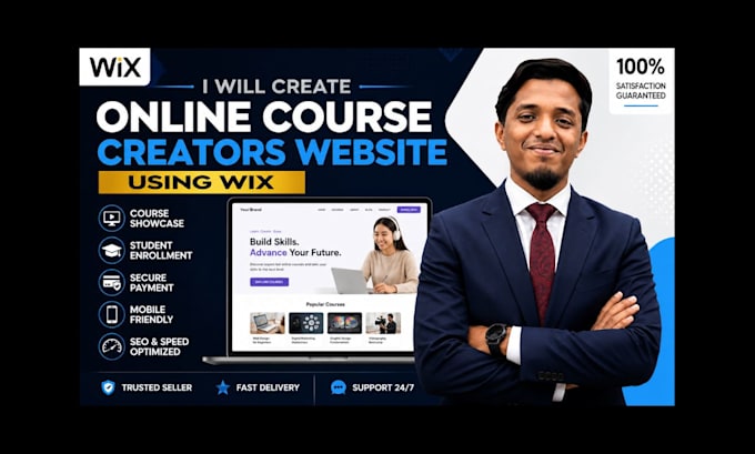 create online course creators website using wix