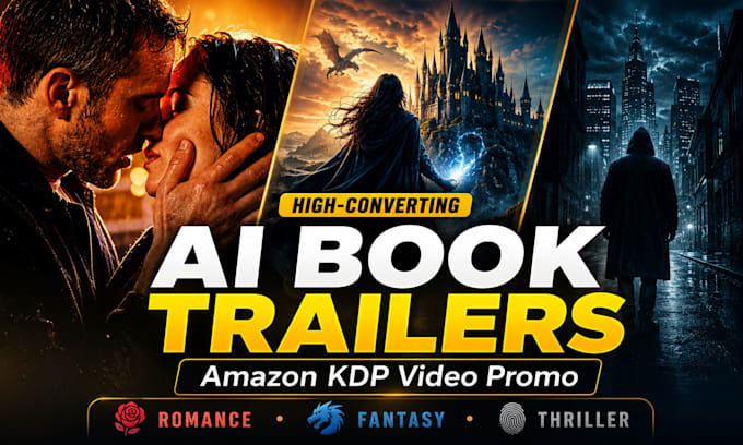 create high converting ai book trailers, amazon KDP video promo