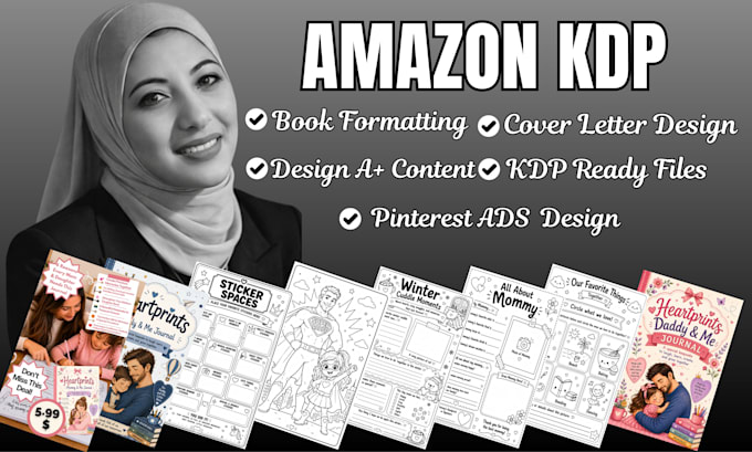 format cover, interior, and design a plus content