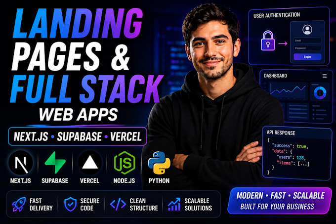 build full stack web apps and landing pages