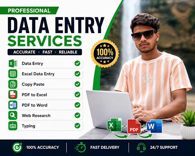 do data entry, excel data entry, copy paste and web research