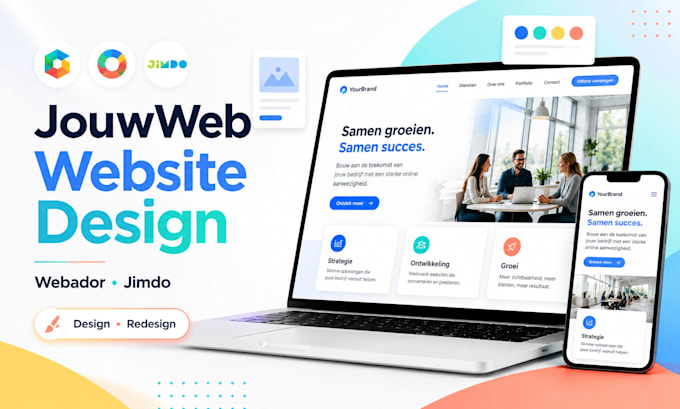 design or redesign jouwweb webador website or jimdo website