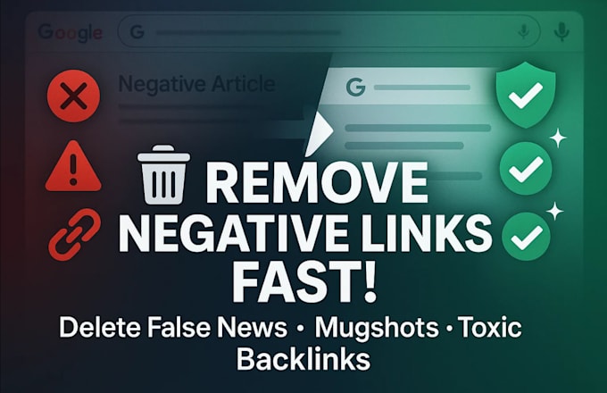 suppress and remove negative links on google search