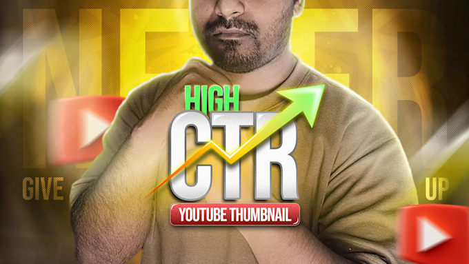 design high CTR amazing youtube thumbnails