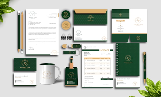 design logo business card letterhead invoice envelope folder stationery design