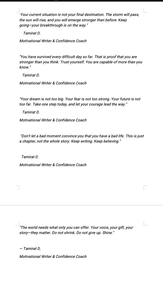 write a personalized motivational letter to boost your confidence