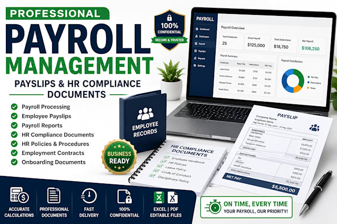 manage payroll, create payslips and HR compliance documents