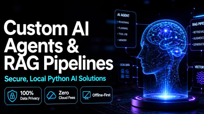 build custom ai agent and local rag pipeline in python