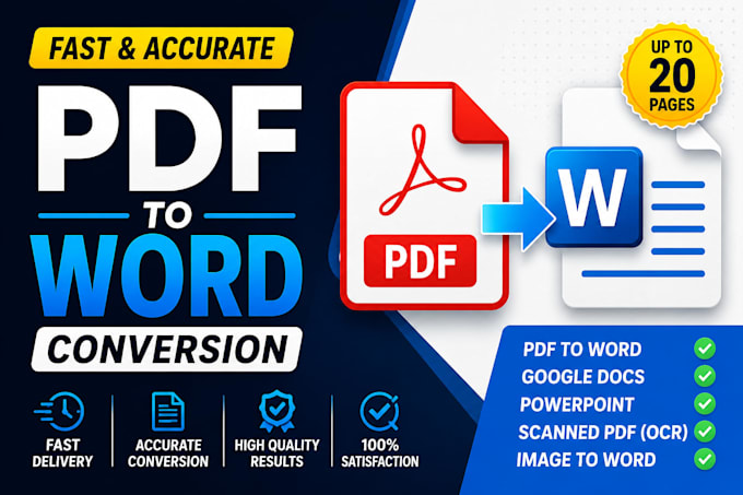 convert PDF to word, excel, powerpoint, google docs