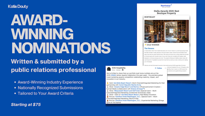 draft a standout award nomination for your brand