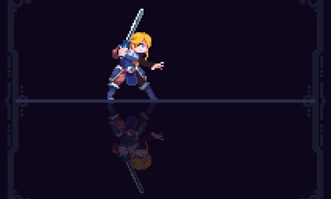 design pixel art character, pixel art sprite sheet and pixel art animations