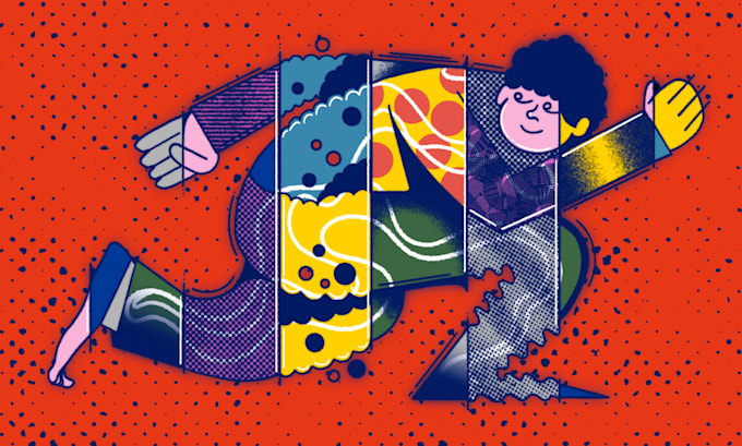 do abstract and complex illustration in needed style