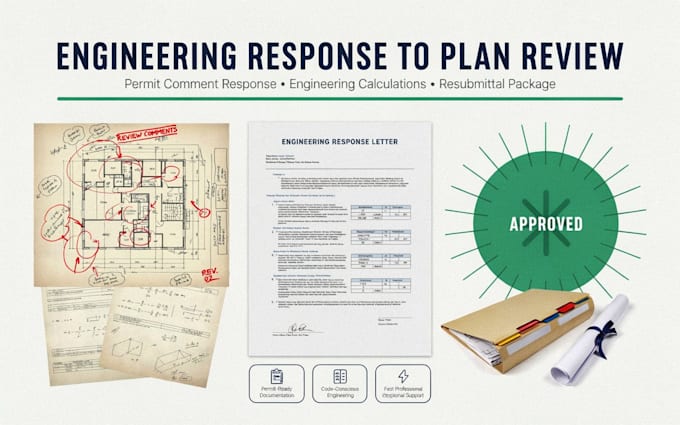 engineering response to plan review, permit comment response package