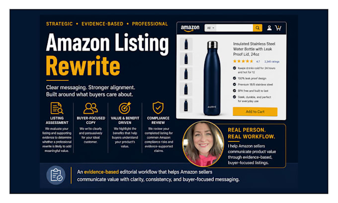 rewrite your amazon product listing with buyer focused copy