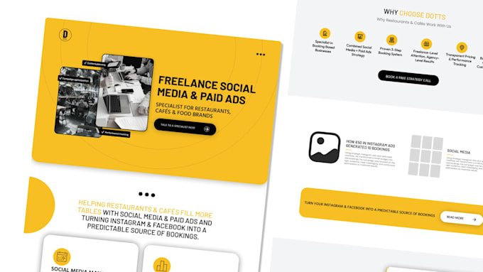 design a modern landing page in figma