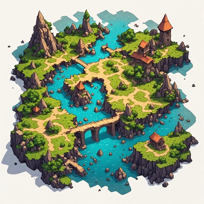 high quality professional fantasy map for dnd campaign