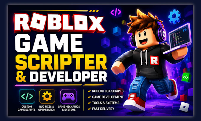 do full roblox game development, roblox scripter, roblox developer and full map