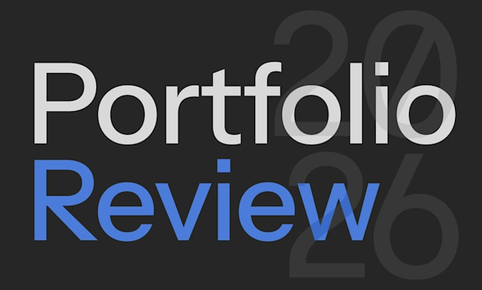 review your portfolio and provide professional feedback