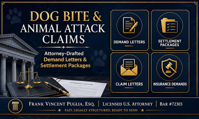 prepare a pet attack compensation claim letter