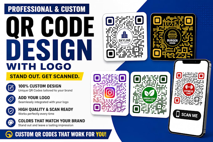 design professional custom qr code qr code generator qr code with logo
