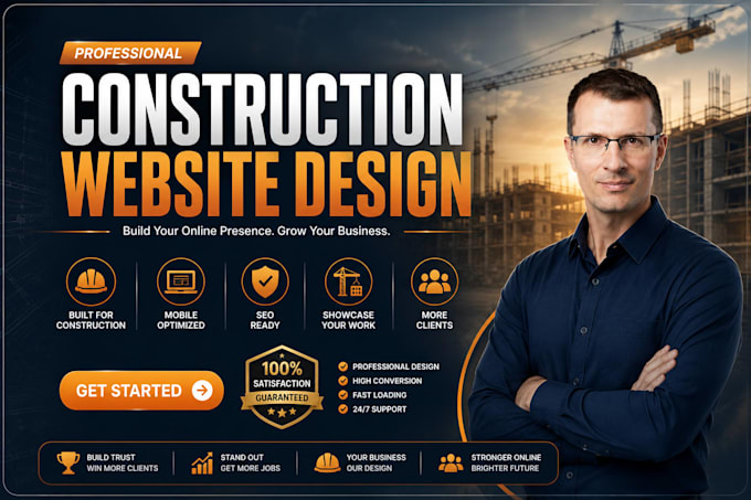 design a professional construction, hvac, roofing, and electrical website
