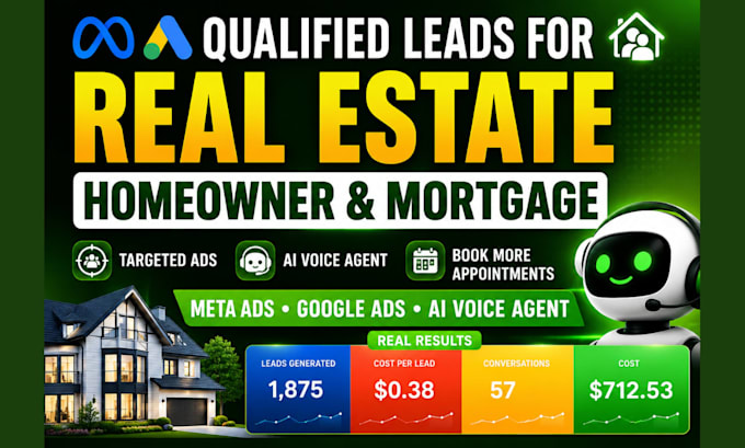 generate converting real estate, mortgage, home owner leads using ai voice agent