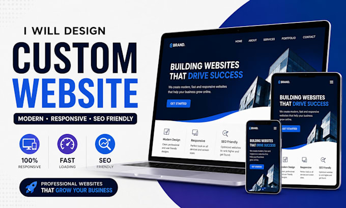 develop a responsive custom website or landing page