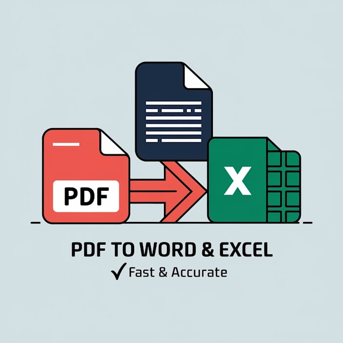 convert PDF or image files to editable word or excel