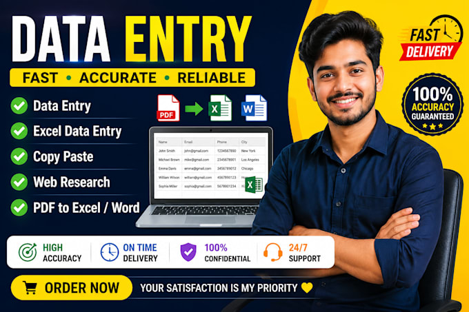 accurate data entry,excel data entry,copy paste,web explore