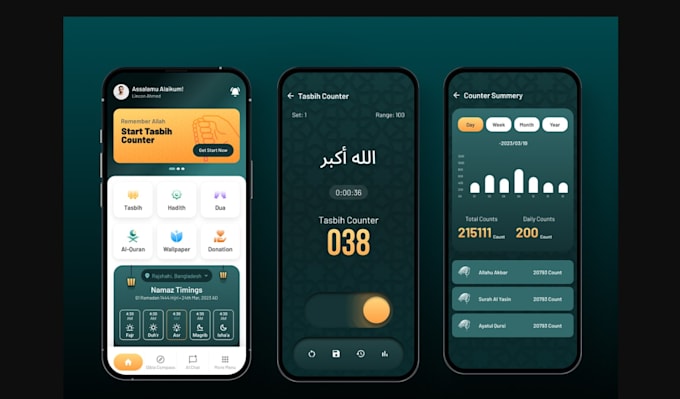 develop quran app, islamic app