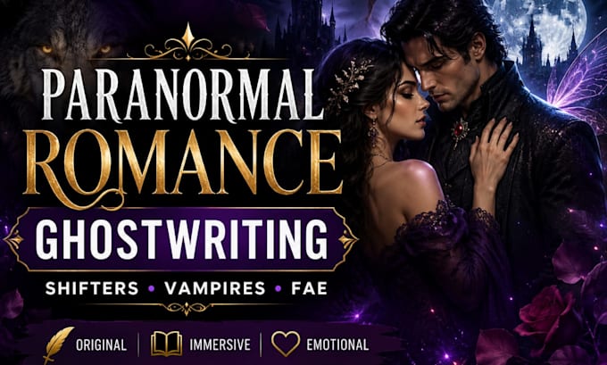 ghostwrite paranormal romance with shifters, vampires or fae