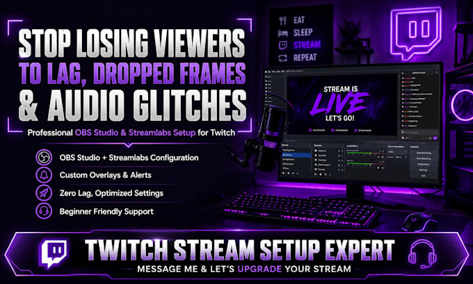 setup obs studio streamlabs and stream overlay for twitch streaming