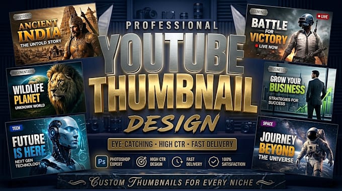 design eye catching youtube thumbnails with high CTR