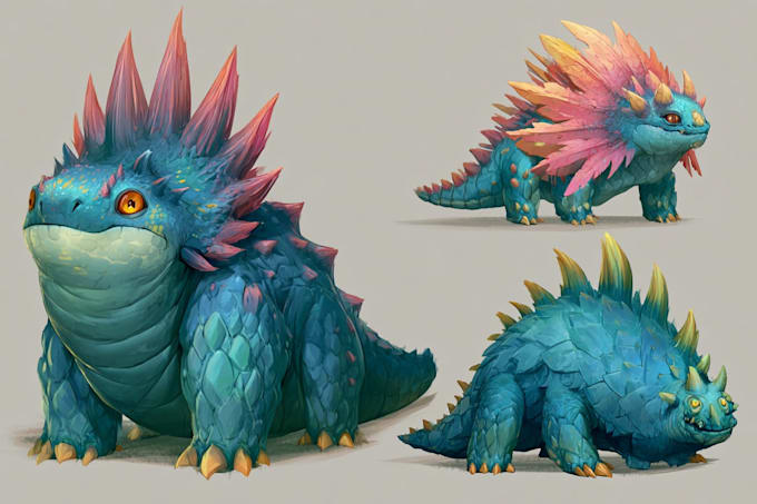 do creature concept art, character concept design or sketch