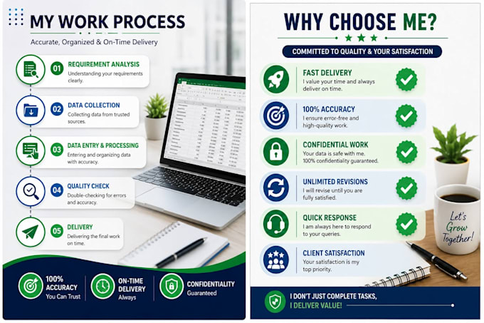 do accurate data entry, web research, and excel data entry