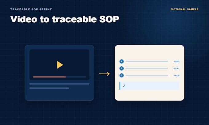 turn your process video into a traceable editable sop