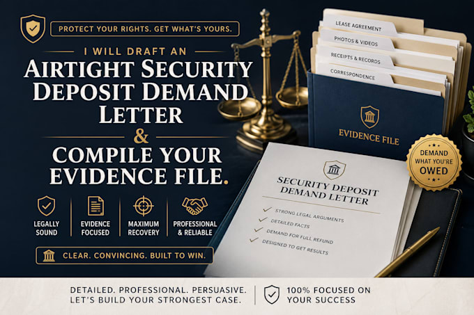 draft an airtight security deposit demand letter compile your evidence file