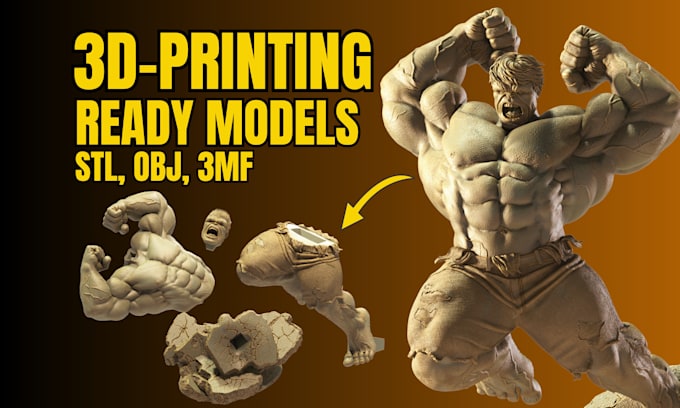 do 3d modeling and create character or 3d model for printing