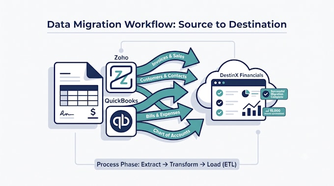data migration from quickbooks to zoho book CRM apps
