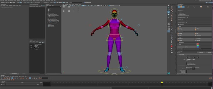 create, fix or rig your 3d model and weight paint in blender