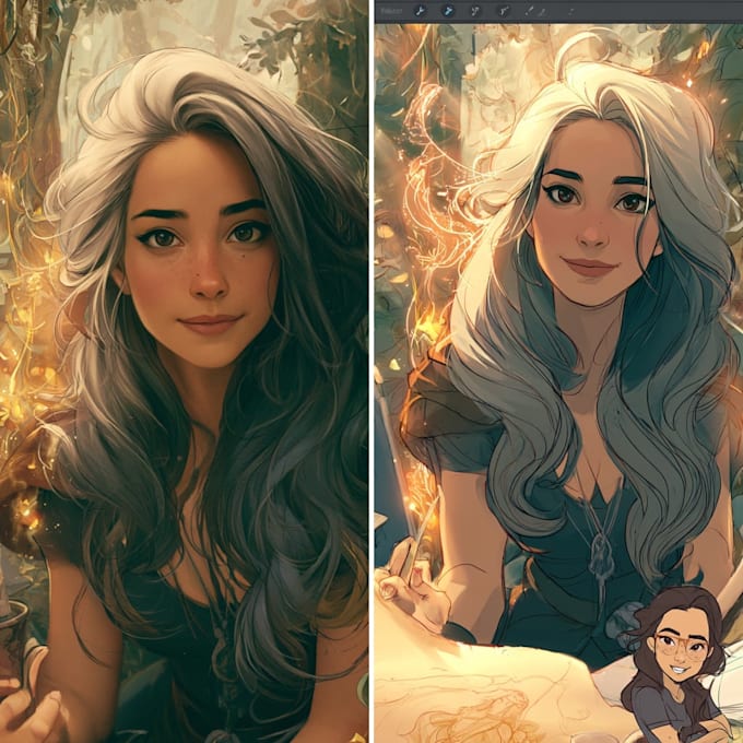 draw fantasy  custom illustration