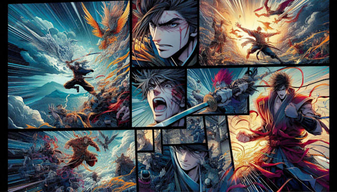 illustrate manga panels and comic book pages