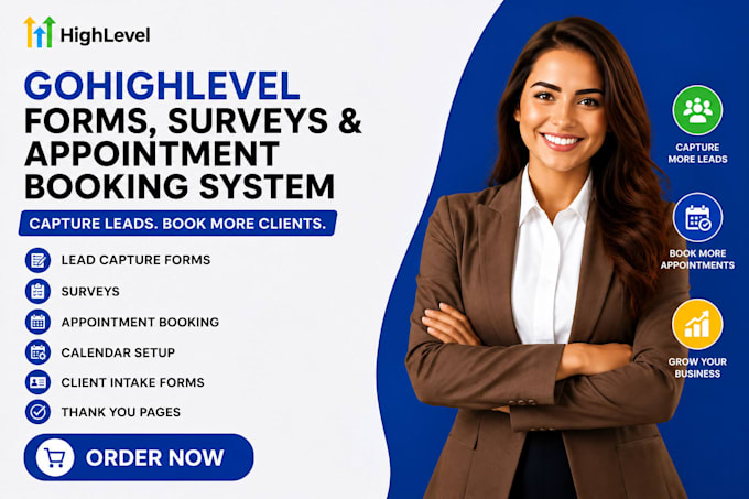create gohighlevel forms, surveys and appointment booking system
