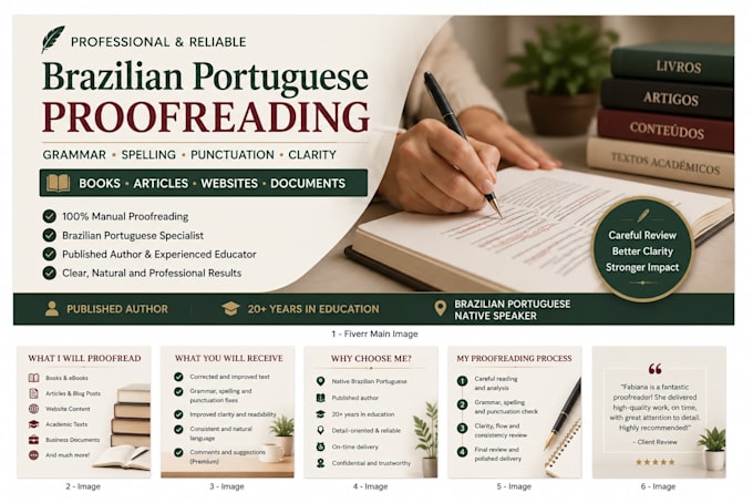 proofread and edit your brazilian portuguese text